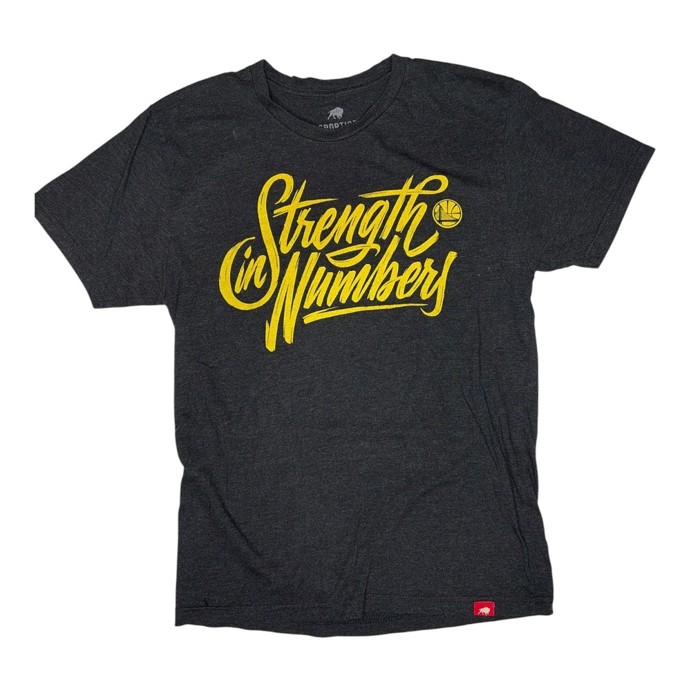 Sportiqe Golden State Warriors Strength in Numbers Shirt Mens Medium Charcoal